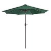 Villacera 9-Foot LED Outdoor Patio Umbrella with Solar Lights with Base, Forest Green 83-OUT5424